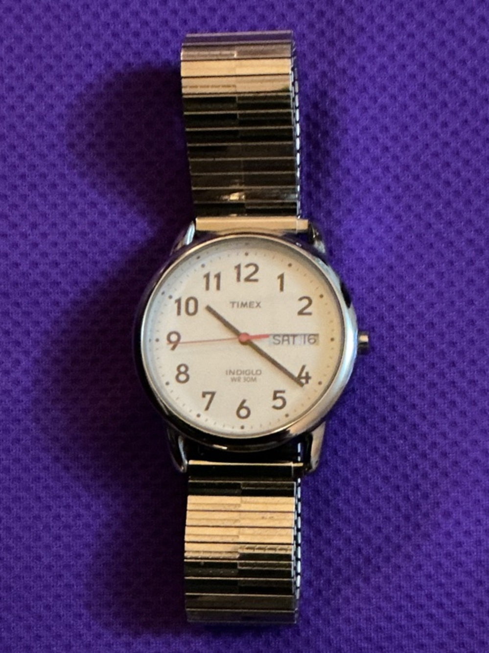 Timex Silver Stretch Bracelet Watch with Round Case